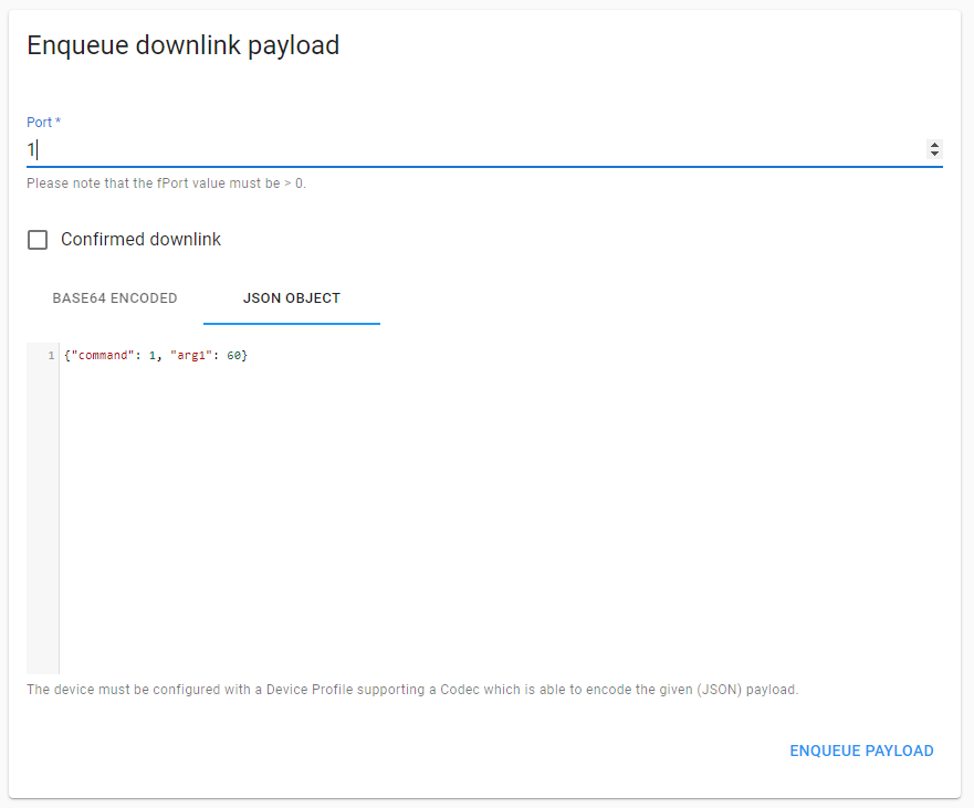 Chirpstack downlink interface