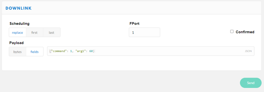 TTN console interface